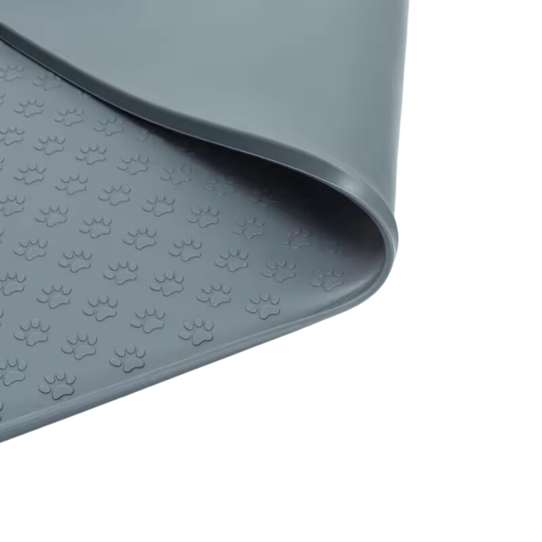 Silicone Non-Slip Pet Food Mat - GREY