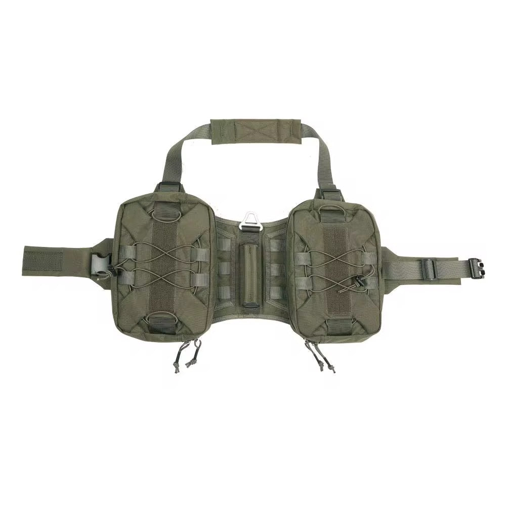 Tactical Dog Harness with Side Pockets - KHAKI