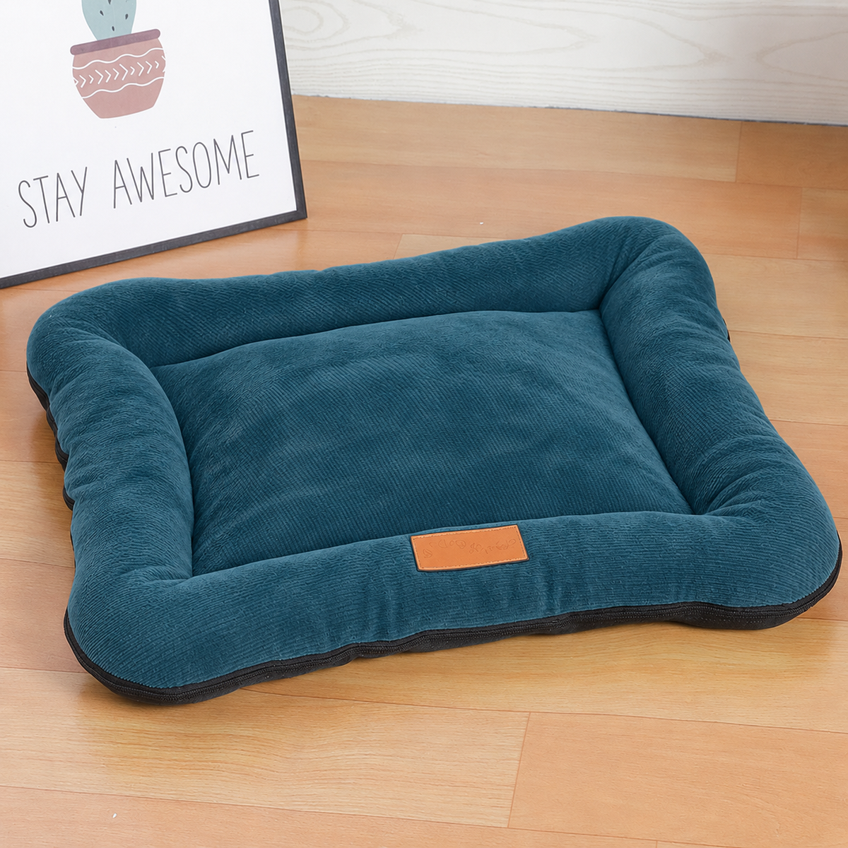 Corduroy Pet Bed - Petrol