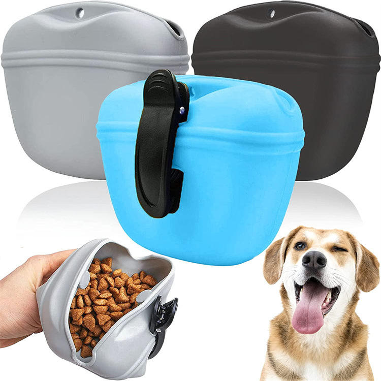 SILICONE DOG TREAT BAG - BLACK