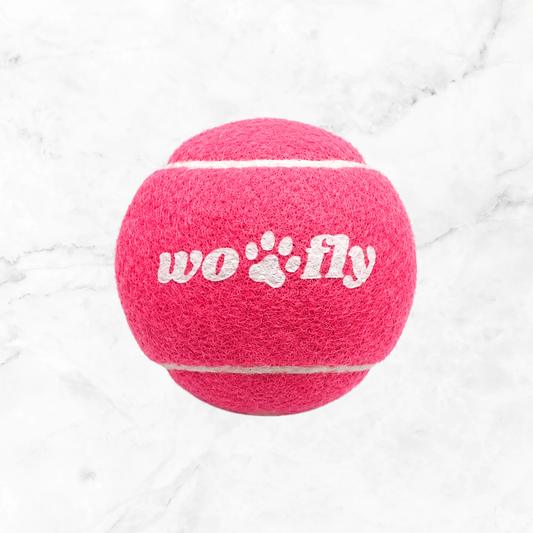 WOOFLY SQUEAKY TENNIS BALL - PINK