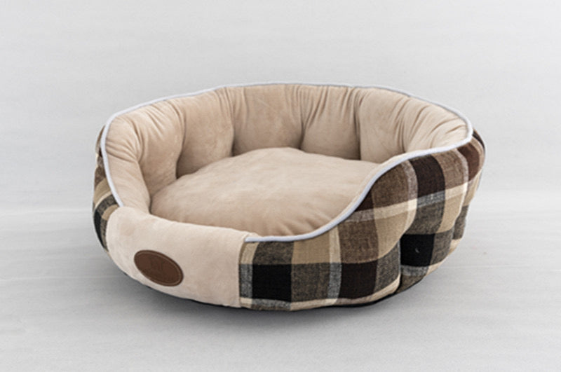 Linen Plaid Nest - Beige