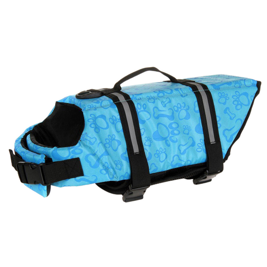 Dog Life Jacket with Handle - Blue