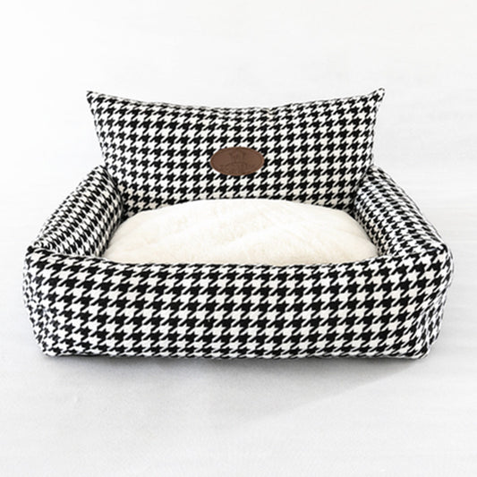 Tweed Pet Bed - Black