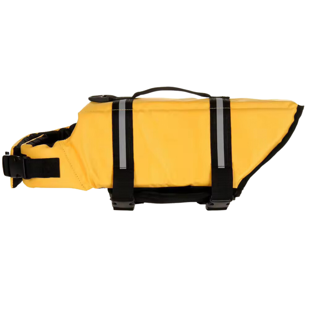 XL Dog Life Jacket with Handle - Yellow