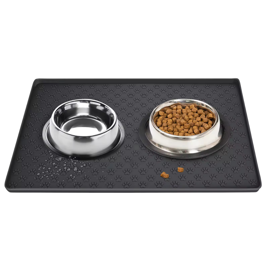 Silicone Non-Slip Pet Food Mat - BLACK