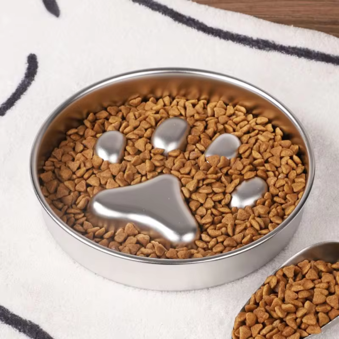 Stainless Steel Slow Feeder Dog Bowl