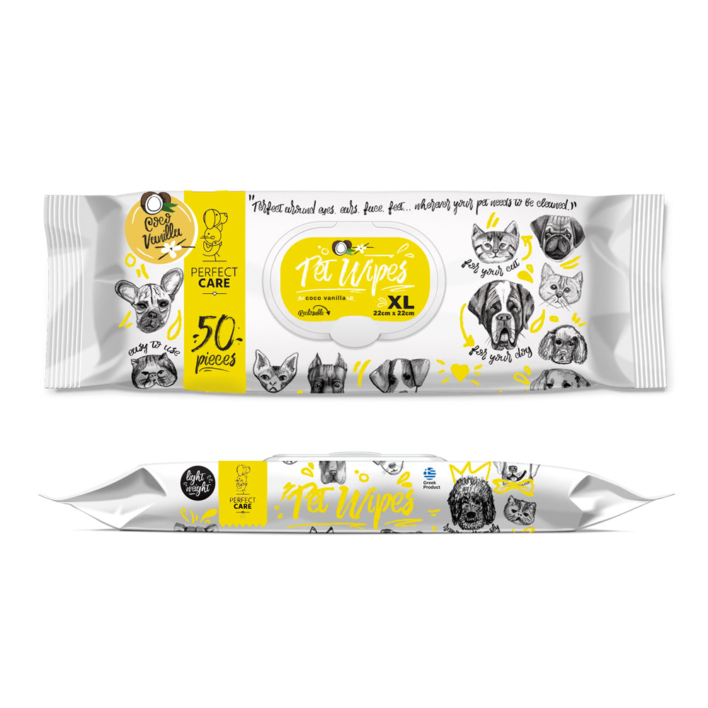 PERFECT CARE PET WIPES COCO VANILLA - 50 WIPES