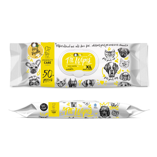 PERFECT CARE PET WIPES COCO VANILLA - 50 WIPES