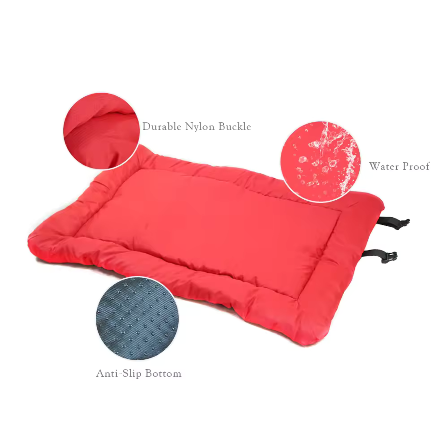 Portable Dog Travel Mat - Red