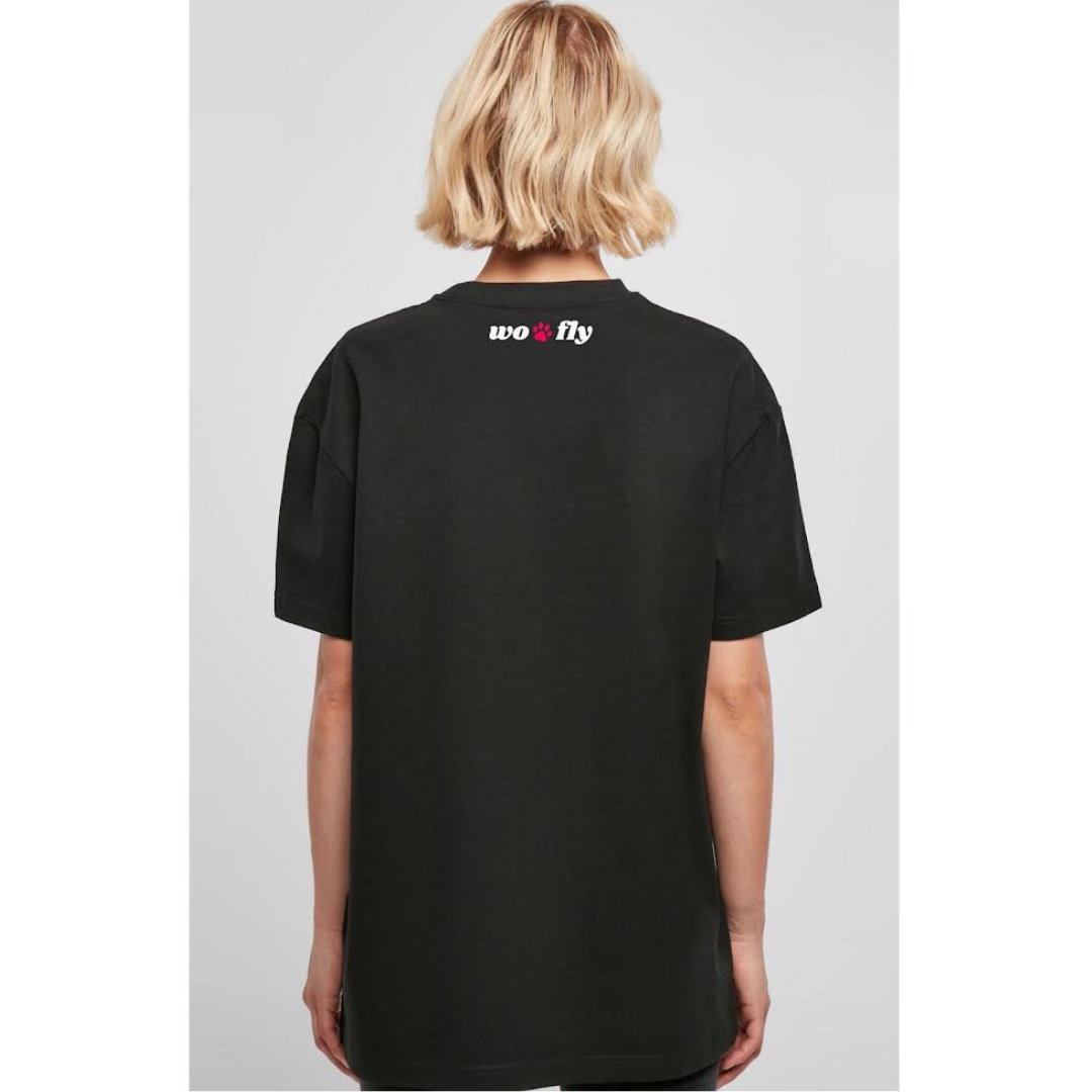 WOOFLY Dog Mom T-Shirt - BLACK