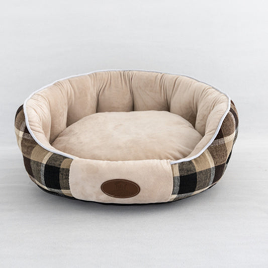 Linen Plaid Nest - Beige