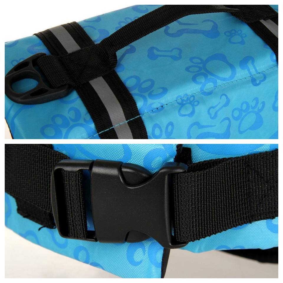 Dog Life Jacket with Handle - Blue