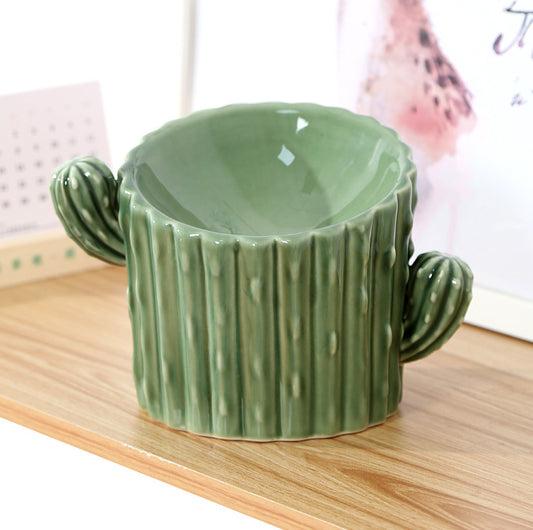 Cactus Elevated Ceramic Bowl