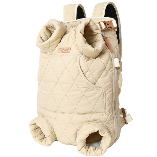 Front Pet Carrier with Hoodie - BEIGE