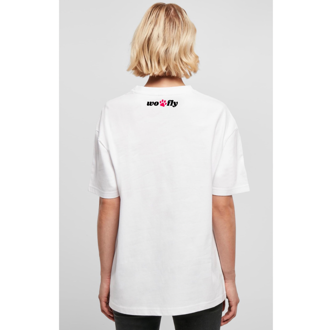 WOOFLY Dog Mom T-Shirt - WHITE