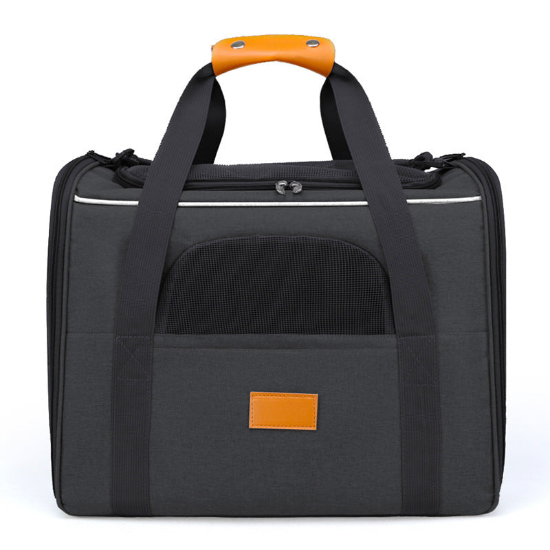 Pet Travel Carrier Bag with Handle - Black