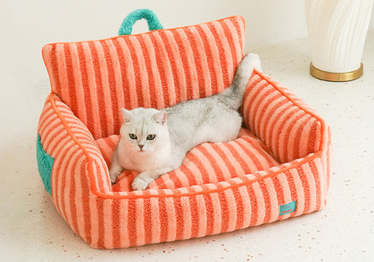 Zeze Stripes Dog Couch Pet Bed