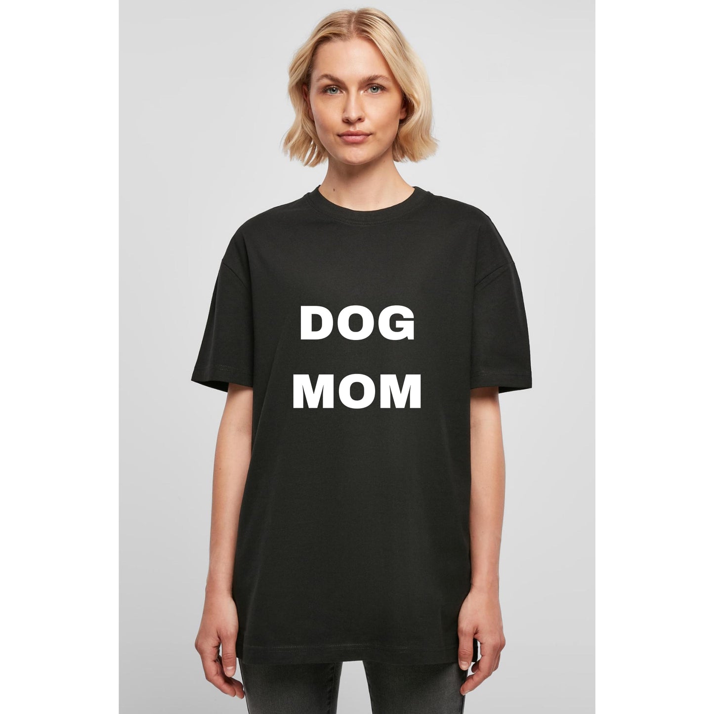 WOOFLY Dog Mom T-Shirt - BLACK