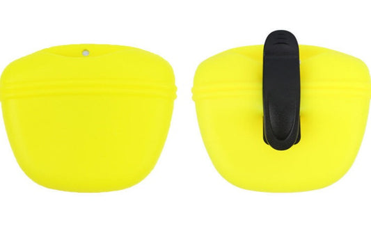 SILICONE DOG TREAT BAG - YELLOW