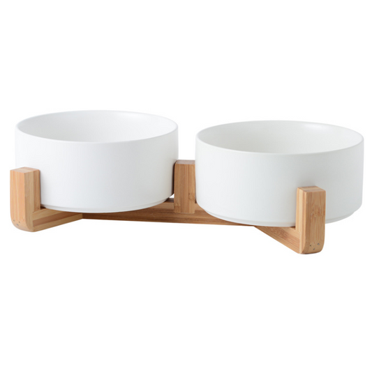 Bamboo Ceramic Bowls - WHITE