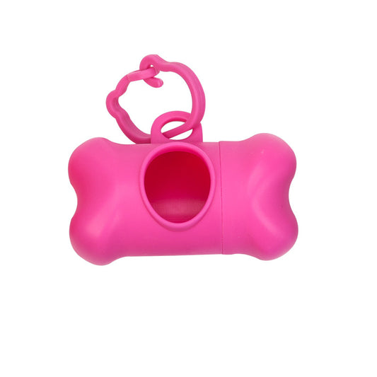 Eco Friendly Bone Poop Bag Dispenser - PINK