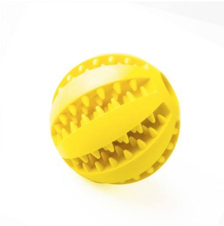 INTERACTIVE TREAT DISPENSER BALL - YELLOW