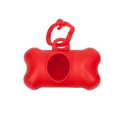 Eco Friendly Bone Poop Bag Dispenser - RED