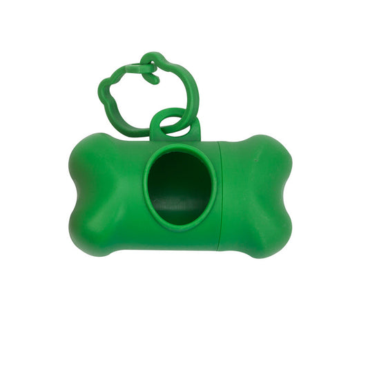 Eco Friendly Bone Poop Bag Dispenser - GREEN