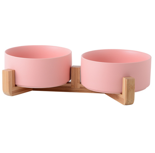 Bamboo Ceramic Bowls - PINK