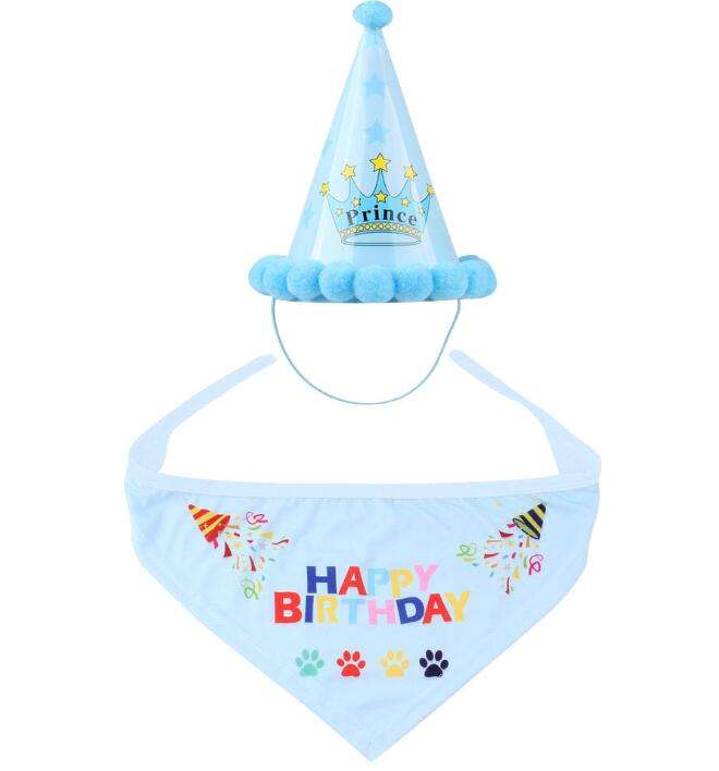 Birthday Set Hat & Bandana - Blue