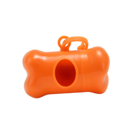 Eco Friendly Bone Poop Bag Dispenser - ORANGE