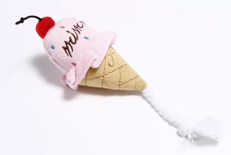 Ice Cream Squeaky Chew Toy